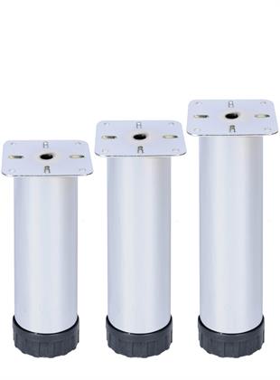 25 cm Ø 51mm Plastik Pingolu Ayarlı Metal Baza Ayağı