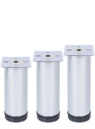 25 cm Ø 60mm Plastik Pingolu Ayarlı Metal Baza Ayağı