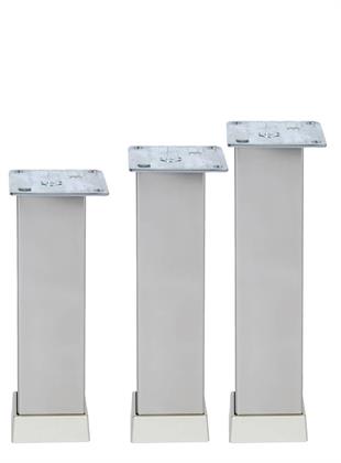35cm 40x40mm Kare Alüminyum Düz İnoks Baza Ayağı
