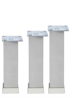40cm 40x40mm Kare Alüminyum Düz İnoks Baza Ayağı