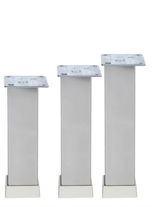 30cm 40x40mm Kare Alüminyum Düz İnoks Baza Ayağı
