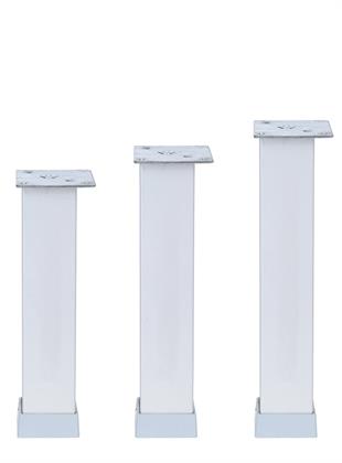 25cm 40x40mm Kare Alüminyum Düz Mat Eloksal Baza Ayağı