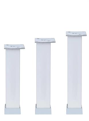 30cm 40x40mm Kare Alüminyum Düz Mat Eloksal Baza Ayağı