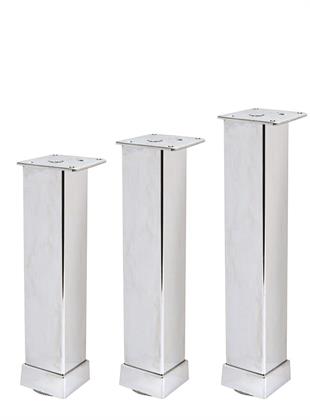 25cm 40x40mm Kare Alüminyum Düz Parlak Eloksal Baza Ayağı