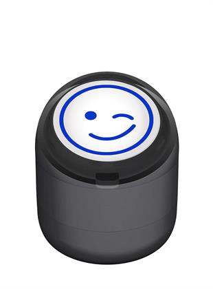 Göz Kırpan Gülen Emoji Motivasyon Kaşesi 22mm Yuvarlak