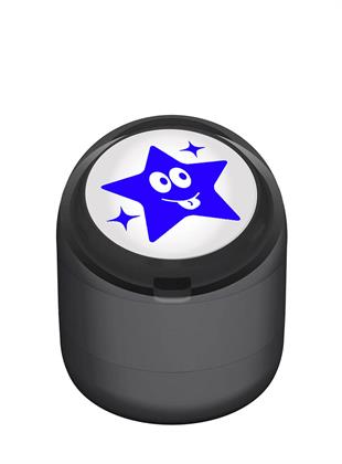 Şakacı Yıldız Emojili Motivasyon Kaşesi 22mm Yuvarlak