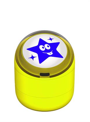 Şakacı Yıldız Emojili Motivasyon Kaşesi 22mm Yuvarlak