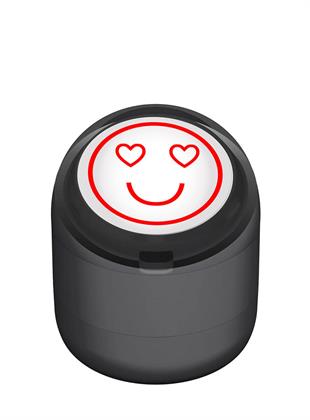 Mutlu Emojili Motivasyon Kaşesi 22mm Yuvarlak