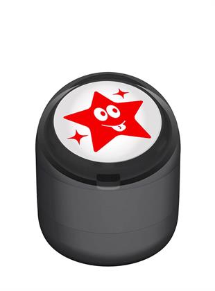 Şakacı Yıldız Emojili Motivasyon Kaşesi 22mm Yuvarlak