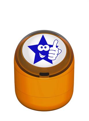 Okey Diyen Şakacı Yıldız Motivasyon Kaşesi 22mm Yuvarlak