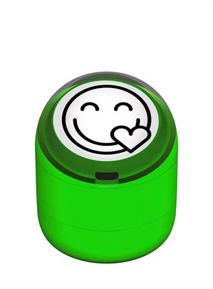 Gülen Emoji Kalp Motivasyon Kaşesi 22mm Yuvarlak