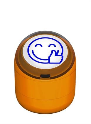 Gülen Emojili Okey Motivasyon Kaşesi 22mm Yuvarlak