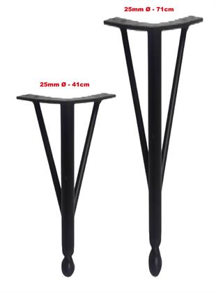 41cm 25mm Çap Üçlü Firkete Masa Ayağı