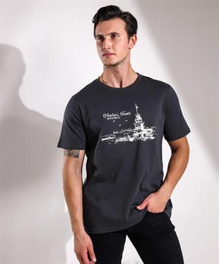 Maidens Tower İstanbul Baskılı Regular Kalıp T-shirt