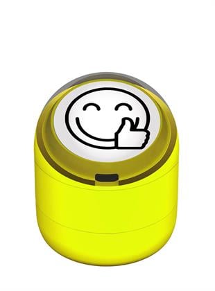 Gülen Emojili Okey Motivasyon Kaşesi 22mm Yuvarlak