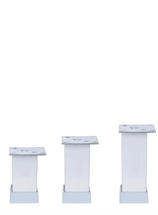 10cm 40x40mm Kare Alüminyum Düz Mat Eloksal Baza Ayağı