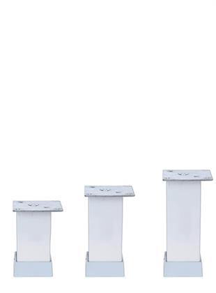 8 cm 40x40mm Kare Alüminyum Düz Mat Eloksal Baza Ayağı