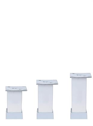 6 cm 40x40mm Kare Alüminyum Düz Mat Eloksal Baza Ayağı