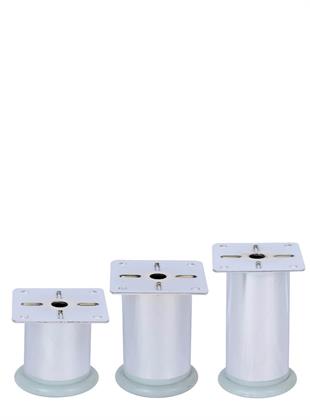 6 cm 42 Ø (Çap) Gri Plastik Pingolu Ayarlı Metal Baza Ayağı