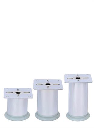 10cm 42 Ø Çap Gri Plastik Pingolu Ayarlı Metal Baza Dolap Ayağı