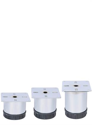 6 cm Ø 60mm Plastik Pingolu Ayarlı Metal Baza Ayağı