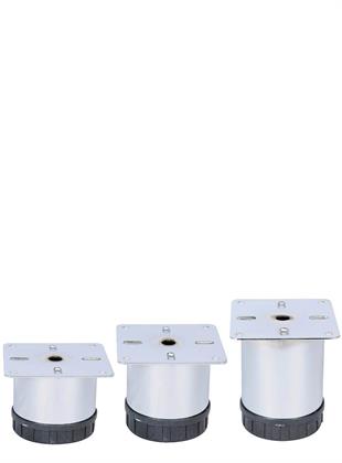 10 cm Ø 60mm Plastik Pingolu Ayarlı Metal Baza Ayağı