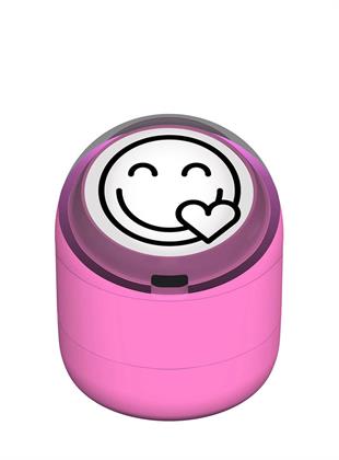 Gülen Emoji Kalp Motivasyon Kaşesi 22mm Yuvarlak