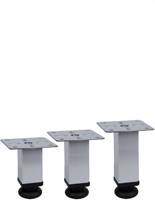 6cm 25mm x 25mm Plastik Pingolu Kare Demir Baza Ayağı