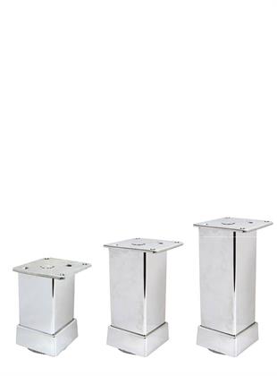 10cm 40x40mm Kare Alüminyum Düz Parlak Eloksal Baza Ayağı