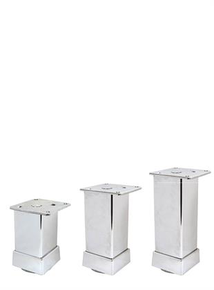 6cm 40x40mm Kare Alüminyum Düz Parlak Eloksal Baza Ayağı