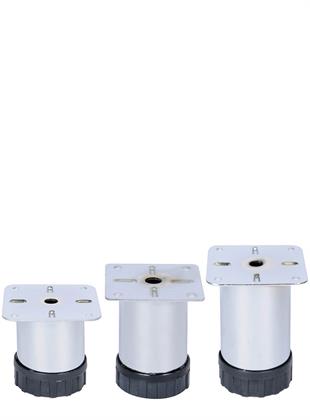 6 cm Ø51mm Plastik Pingolu Ayarlı Metal Baza Ayağı