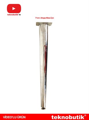 71cm Ahşap Ø60x Ø32mm Konik Masa ve Sehpa Ayağı