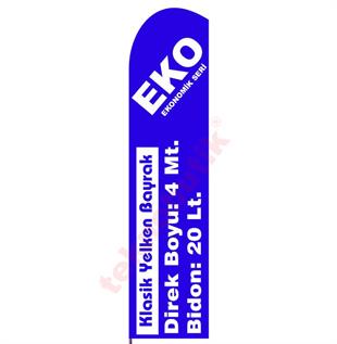 75x300 Eko Klasik Yelken Bayrak Baskılı