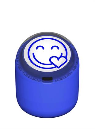 Gülen Emoji Kalp Motivasyon Kaşesi 22mm Yuvarlak