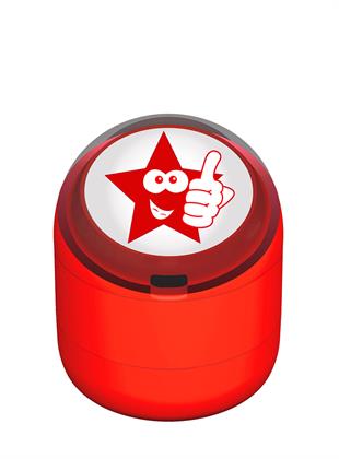 Okey Diyen Şakacı Yıldız Motivasyon Kaşesi 22mm Yuvarlak