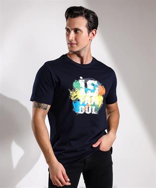 Renkliİ stanbul Baskılı Regular Kalıp T-shirt