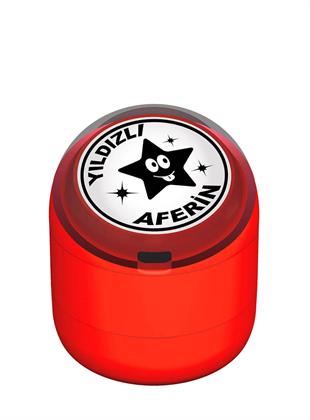 Yıldızlı Aferin Motivasyon Kaşesi 22mm Yuvarlak