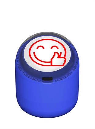 Gülen Emojili Okey Motivasyon Kaşesi 22mm Yuvarlak