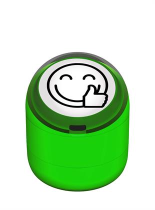 Gülen Emojili Okey Motivasyon Kaşesi 22mm Yuvarlak