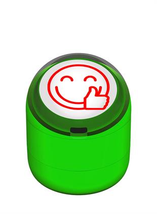 Gülen Emojili Okey Motivasyon Kaşesi 22mm Yuvarlak