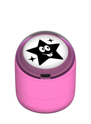 Şakacı Yıldız Emojili Motivasyon Kaşesi 22mm Yuvarlak