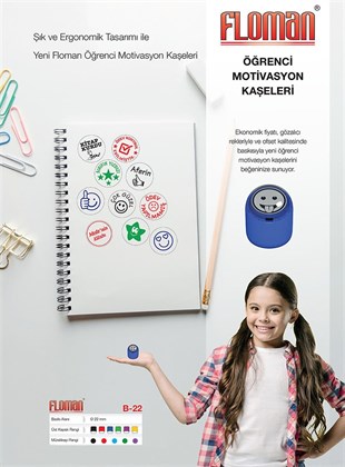 Kitap Kurdu Motivasyon Kaşesi 22mm Yuvarlak