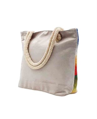 Afrikalı Kadınlar Desenli  Goblen Dokuma Plaj Çantası