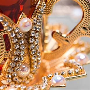 Ahsen Taşlı Çay Seti-Altın