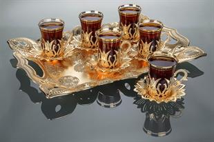 Ahsen Tepsili Çay Takımı-Nikel