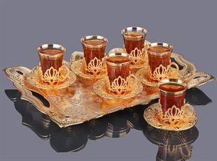 Ahu Tepsili Çay Takımı-Nikel