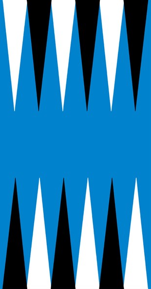 AMavi Zemin Beyaz Siyah Üçgen S.Deri El Yapımı Tavla