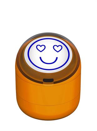 Mutlu Emojili Motivasyon Kaşesi 22mm Yuvarlak