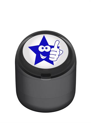 Okey Diyen Şakacı Yıldız Motivasyon Kaşesi 22mm Yuvarlak