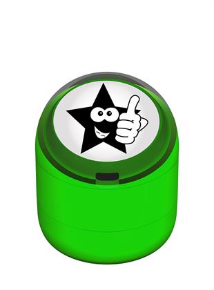 Okey Diyen Şakacı Yıldız Motivasyon Kaşesi 22mm Yuvarlak